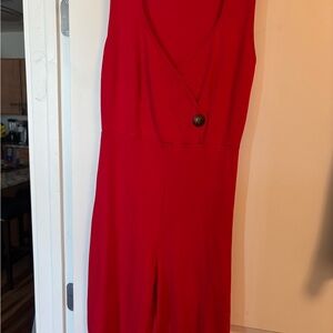 Rolla Coster Red Sheath Dress with Plunge Neckline